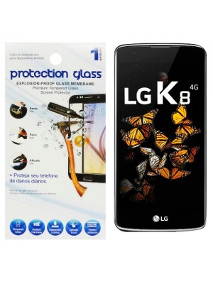 Película Protetora de Vidro Lisa para Smartphone LG K8 Protecction Glass